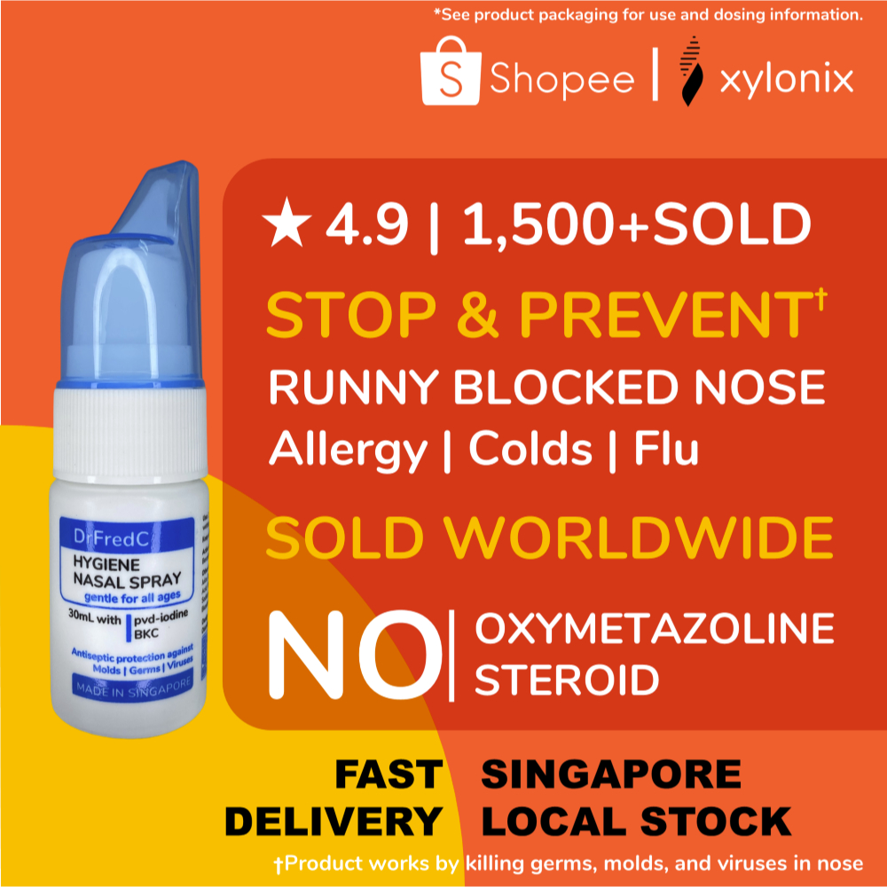 DrFredC Hygiene Nasal Spray 1 pax Allergy Runny Blocked Nose