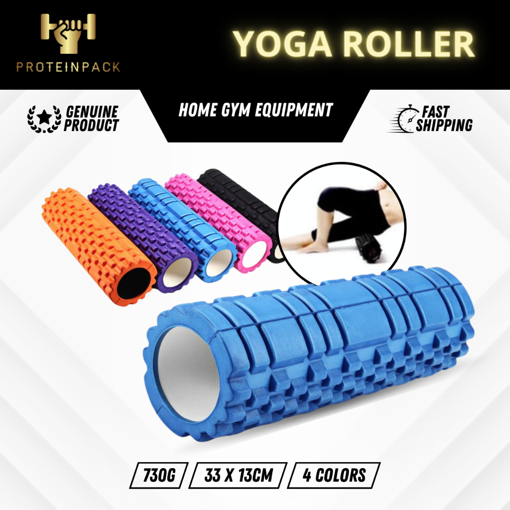 3H [33/45cm ]Yoga Column Gym Fitness EVA Foam Roller Pilates Yoga Exercise  Back Massage Axis Soft Muscle Roller