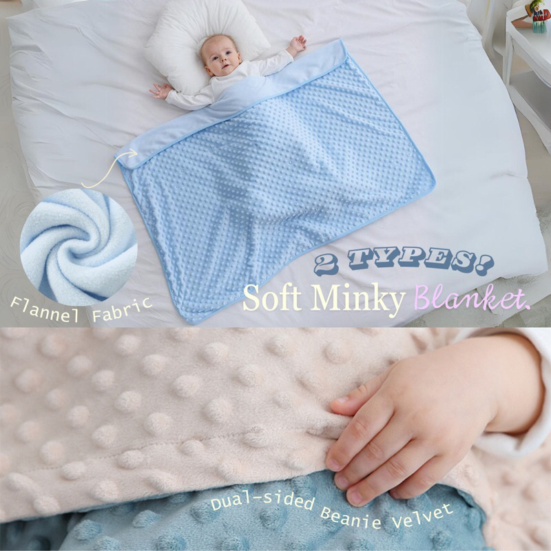 Soft Minky Baby Blanket DoubleLayer Toddler Soothing Blanket 75x100cm Shopee Singapore