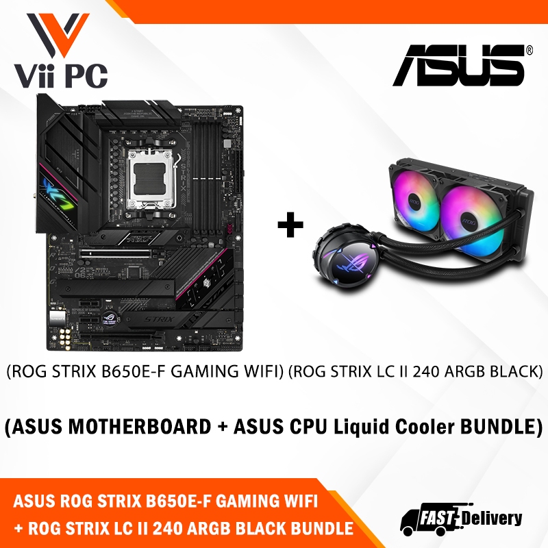 ASUS ROG STRIX Dual LC II 240 ARGB AIO CPU Liquid Cooler + ASUS ROG ...