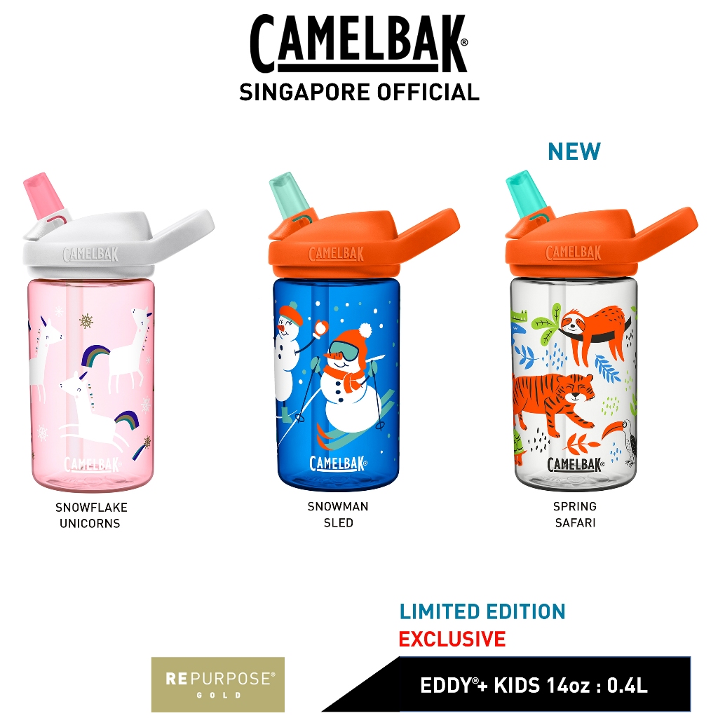 Camelbak Eddy+ Kids drinking bottle - 400ml spill proof flip top water  bottle