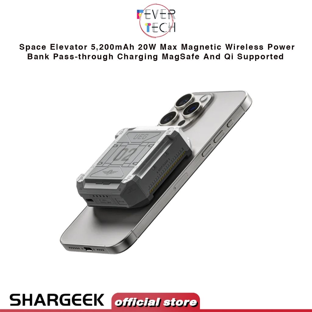 Shargeek Space Elevator 5,200mAh 20W Max MagN Wireless Power Bank Pass