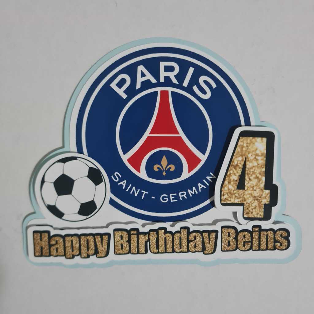 SG PSG Paris Saint-Germain Football Club Happy Birthday Topper ...
