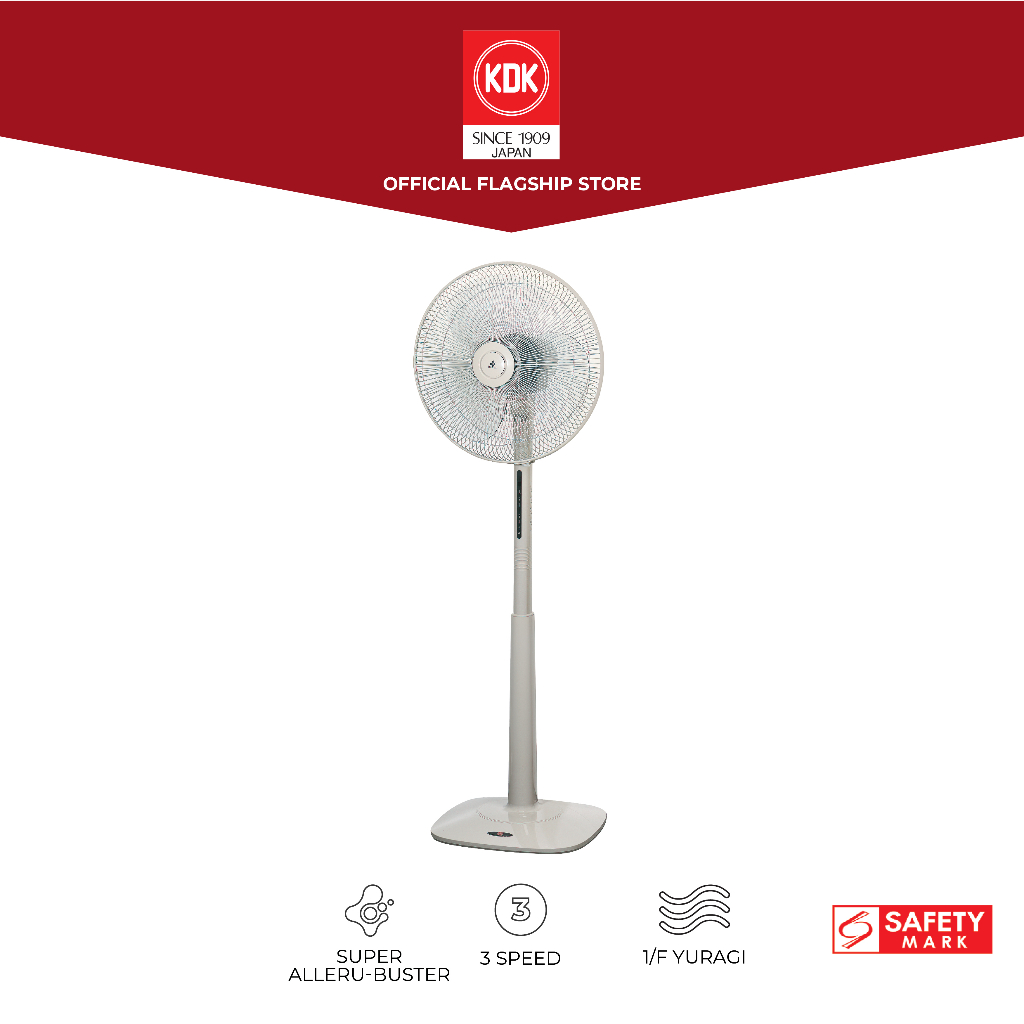 KDK N40HS Stand Fan with Alleru-Buster Filter and Adjustable Height ...
