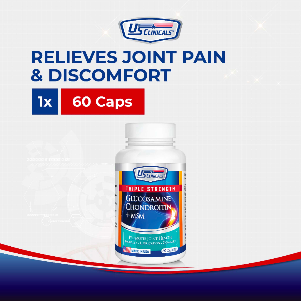 US Clinicals Triple Strength Glucosamine + MSM 60s To Relieve Joint