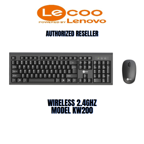 [AIM RESOURCES] Lecoo 2.4Ghz Wireless Keyboard & Mouse (KW200) | Shopee ...