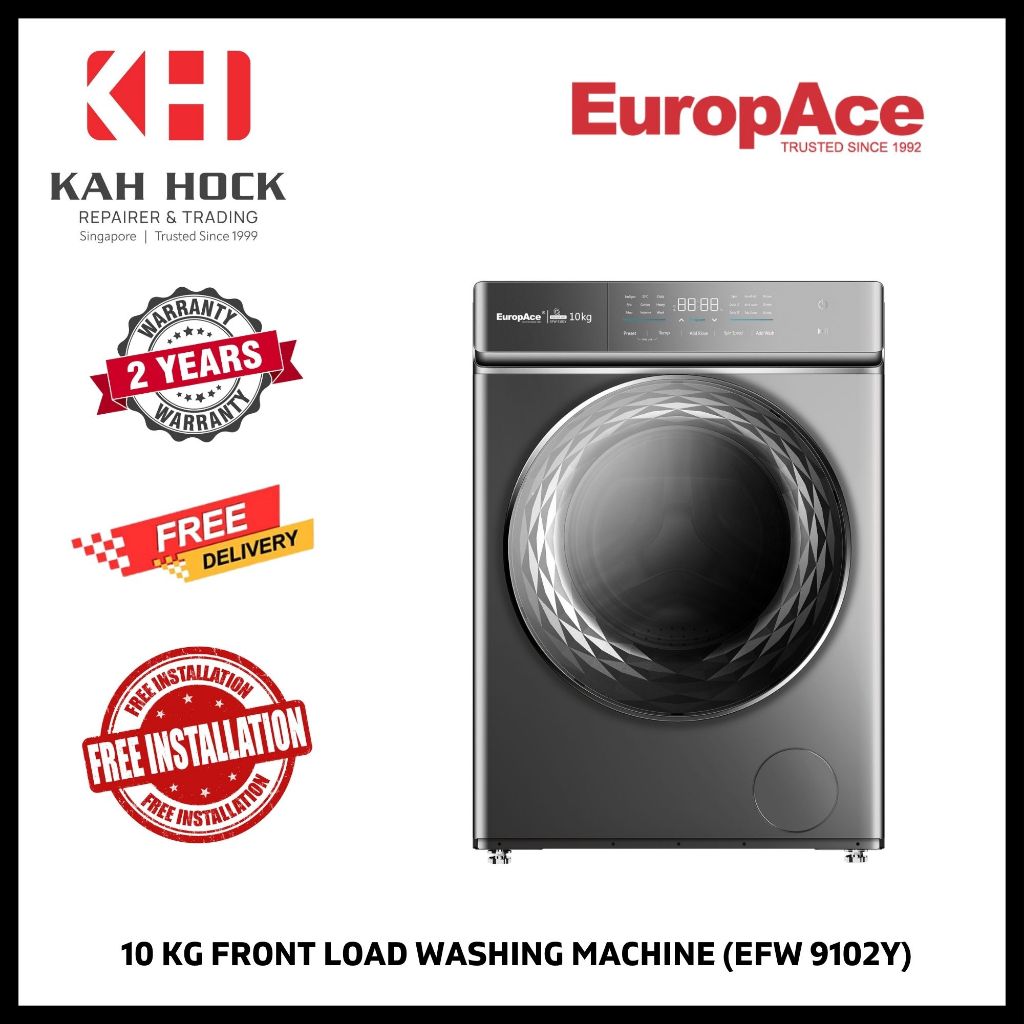 EUROPACE EFW 9102Y 10KG BLDC INVERTER FRONT LOAD WASHING MACHINE 10