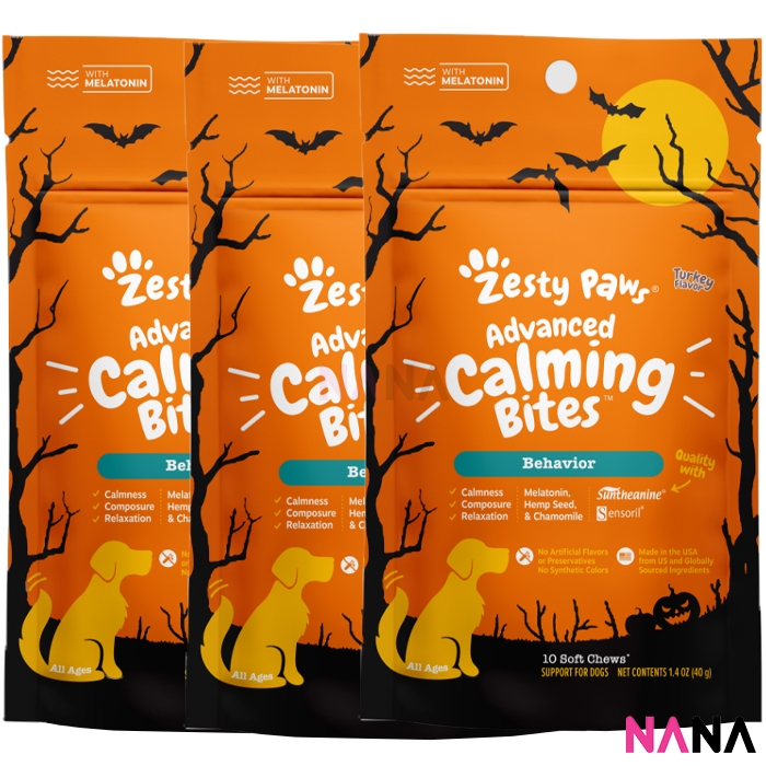 Zesty Paws Advanced Calming Bites Turkey Flavor 30 Soft Chews (EXP11