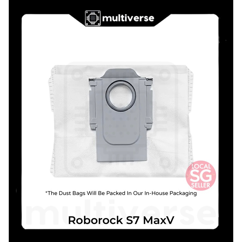 3 Sacs à Poussière Réutilisables Pour Roborock Q Revo/S8 - Sacs Lavables 2.7L Avec Fermeture Éclair