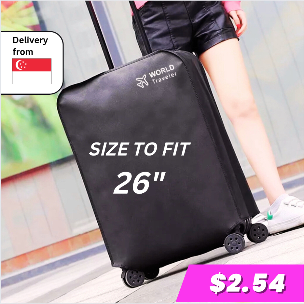 Luggage Dust Cover 26inch30inch Black NonWoven Suitcase Storage