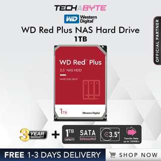 Western Digital 8TB WD Red Plus NAS Internal Hard Drive HDD - 5640 RPM,  SATA 6 Gb/s, CMR, 128 MB Cache, 3.5 - WD80EFZZ