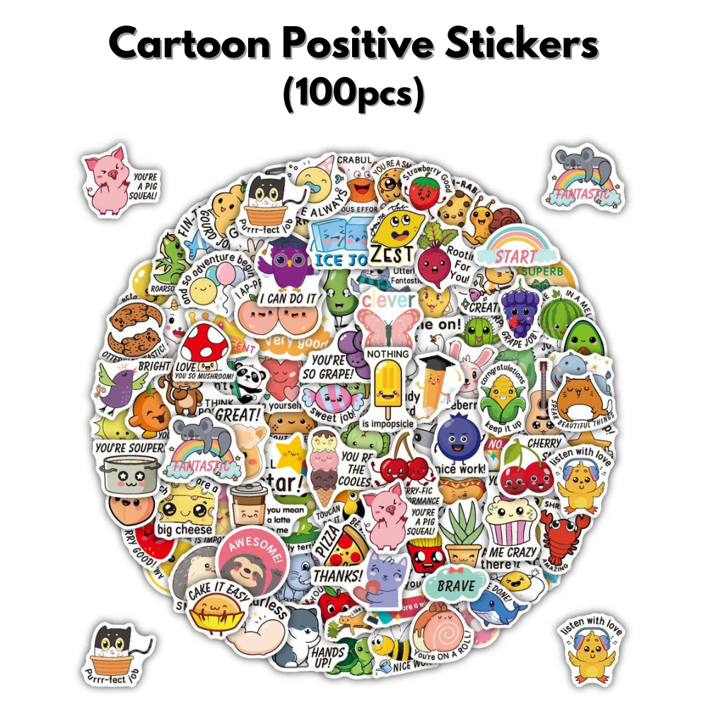 SG 25pcs Cute Cartoon Waterproof Sticker Vivid Colours Cute Prints for Bags Water Bottle DIY Design Shopee Singapore