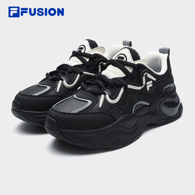 FILA FUSION Women s BUBBLE Platform Sneakers in Black Shopee Singapore