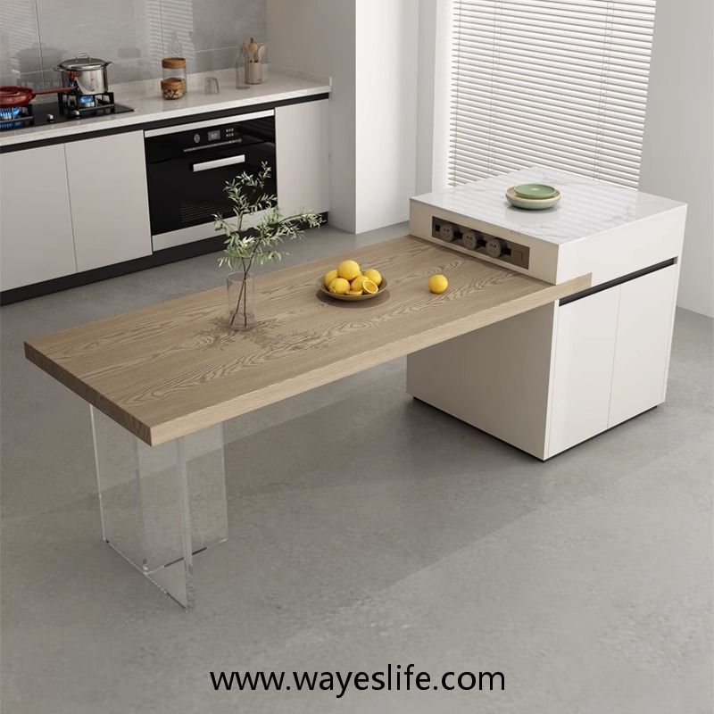 Kitchen Island Dining Table with Wooden or Sintered countertop | Shopee ...