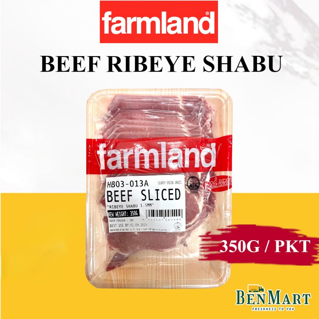[BenMart Frozen] Farmland Brazil Ribeye Beef Shabu 350g - BBQ/Steamboat ...