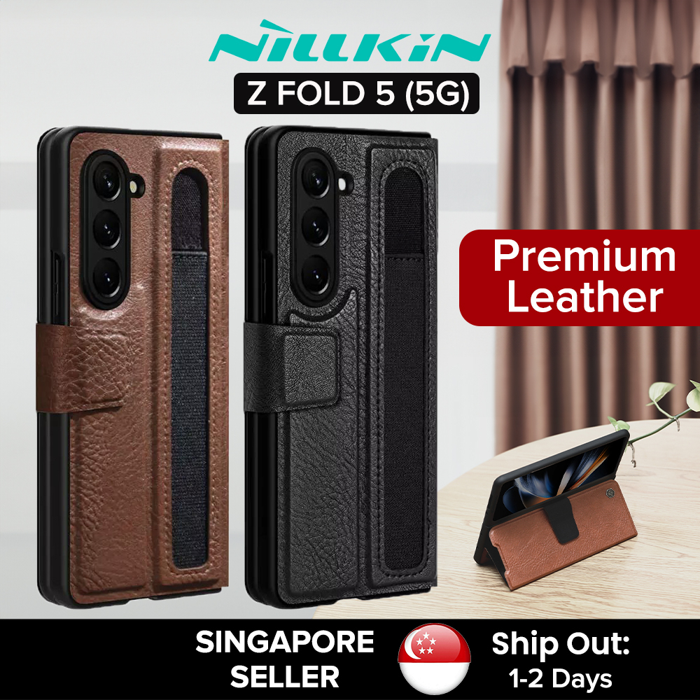 (SG) Nillkin Case AOGE Leather Casing (with S Pen Slot), Stand, Hinge ...