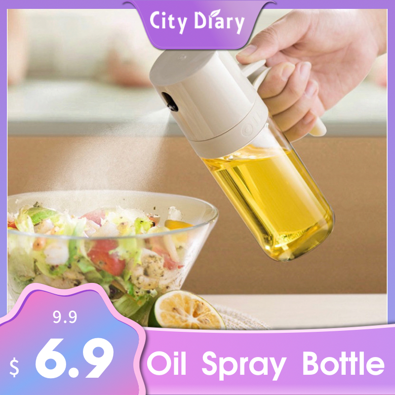 Oil spray pot kitchen household glass spray oil spray pot leakproof oil
