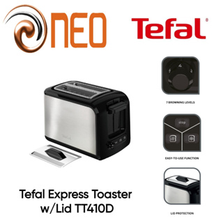 Tefal TT6941 Sense Digital Toaster 2 Automatically Center Slot 7 Levels  Indicator Light 850W White