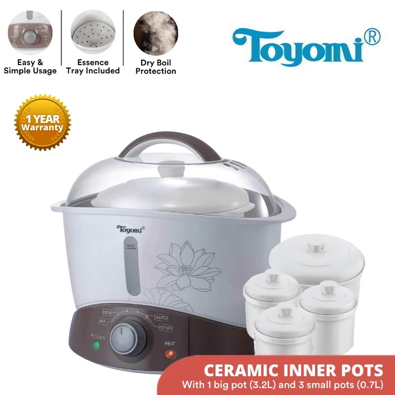 Toyomi 3.2L Double Boiler Cooker SC 3290 Shopee Singapore