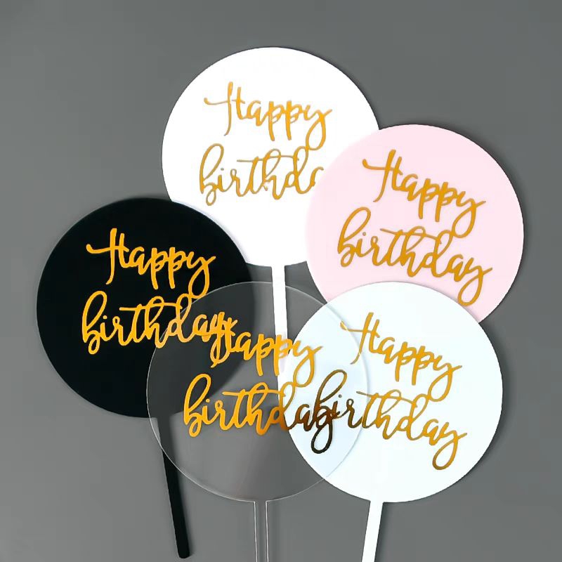 🇸🇬 Acrylic Simple Basic Pastel Black & White Gold Cursive Wording ...