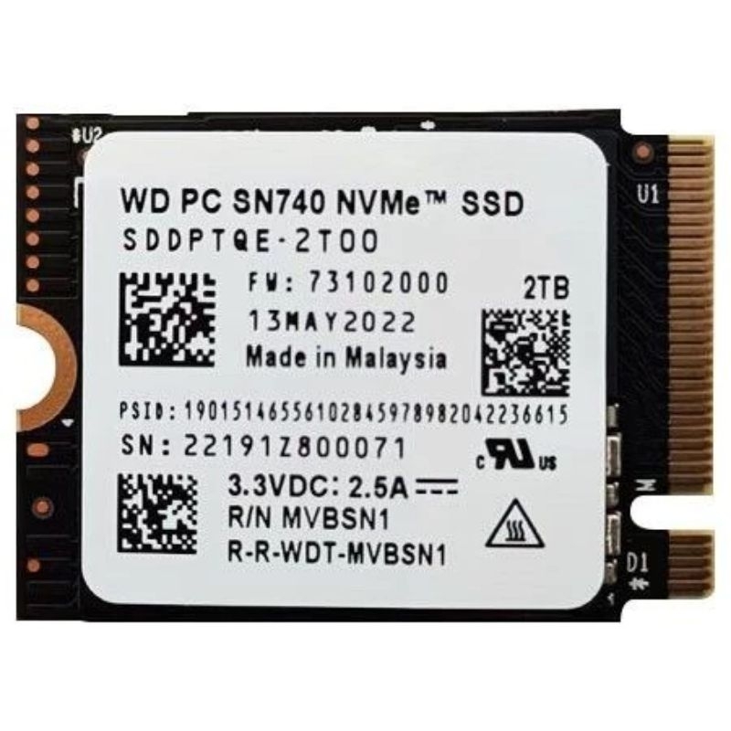 WD SN740 1TB 2TB M.2 NVMe 2230 PCIe 4 SSD for SteamDeck ROG Ally 