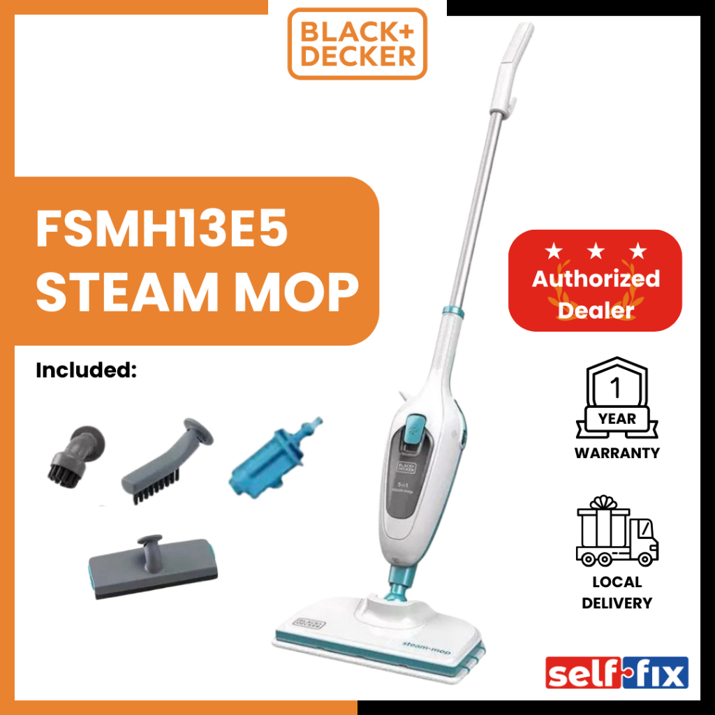 Black & Decker 5in1 Steam Mop 1300W 240V (FSMH13E5) Shopee Singapore