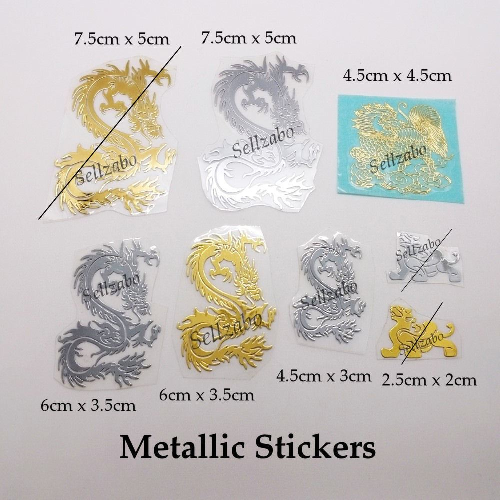 Metallic Stickers 金属贴纸 Dragons 龙 Qilin 麒麟 Legendary Creatures ...