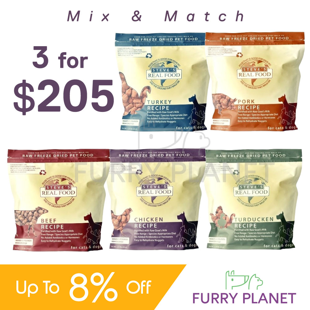 Steve s Real Food Freeze Dried Complete Food for Cats Dogs 20oz 567g Shopee Singapore