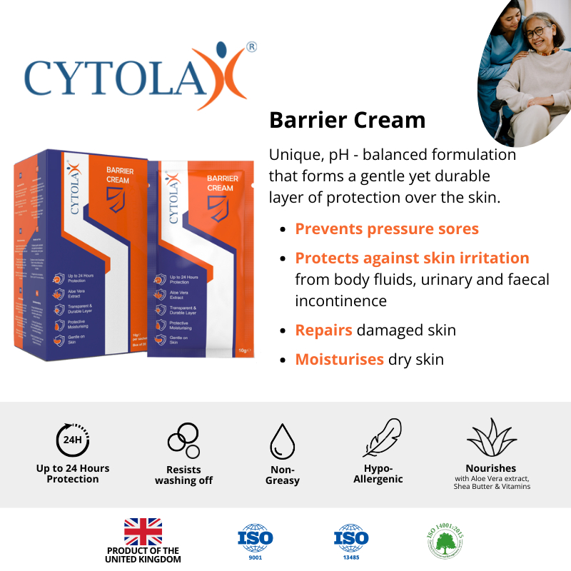 Cytolax Barrier Cream 10g sachets 20's for prevention of pressure