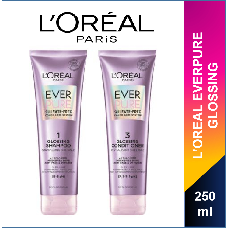 L'Oreal Everpure Sulfate-Free Glossing Shampoo, Conditioner 250ml