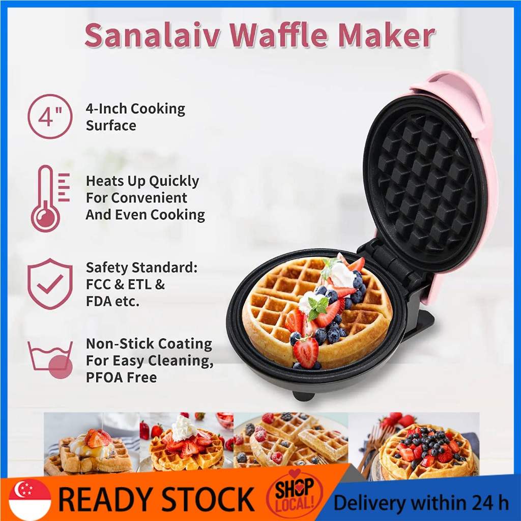SG [READY STOCK] Mini Waffle Maker 3 in 1 Singapore Eggo Waffle Machine