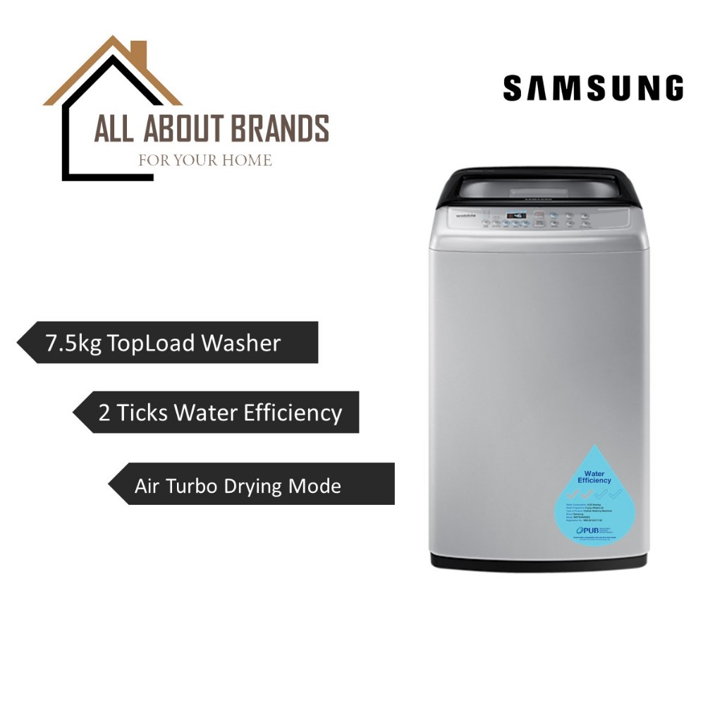 Samsung WA75H4400SS 7.5kg Washing Machine, 2 Ticks