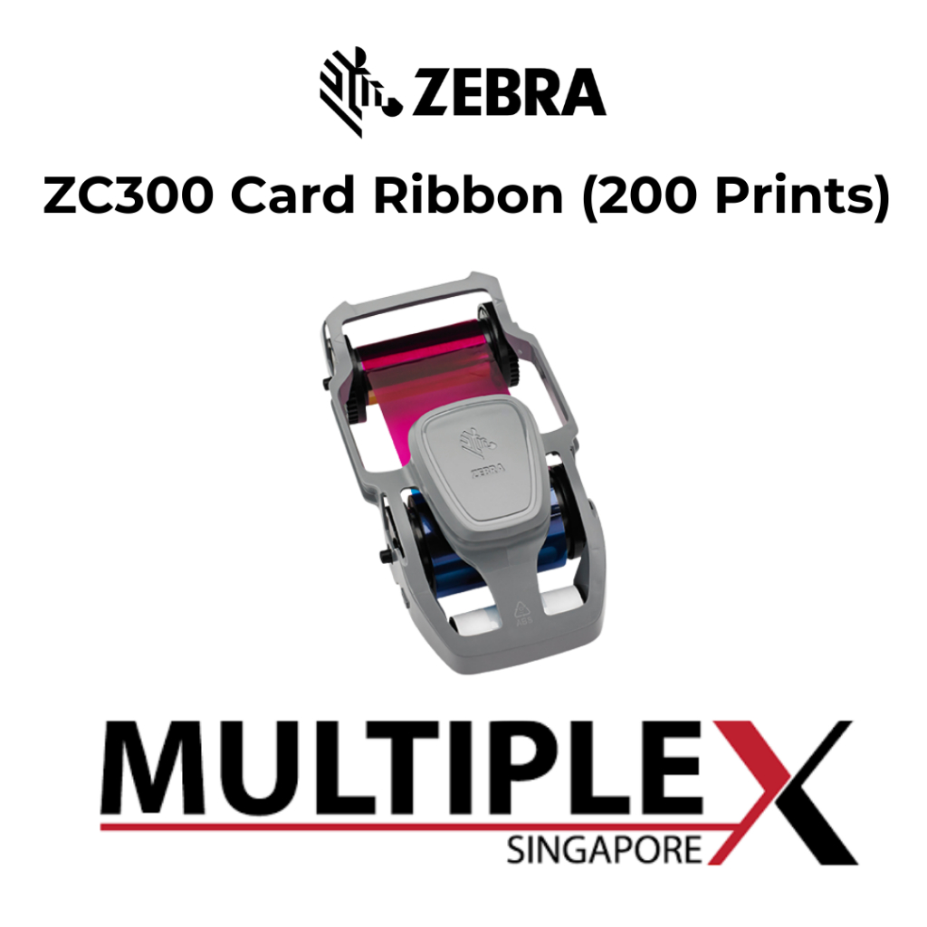 Zebra ZC300 YMCKO Color Ribbon P/N 800300-250AP (200 Prints per roll
