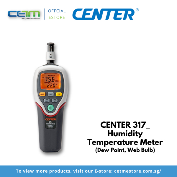 CENTER 317 Humidity Temperature Meter (Dew Point, Web Bulb) | Shopee ...