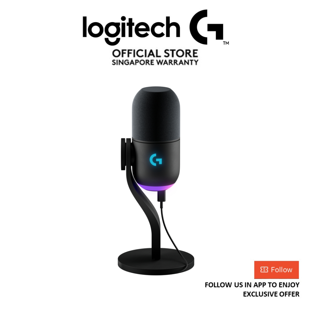Logitech Yeti GX Dynamic RGB Gaming Microphone Black