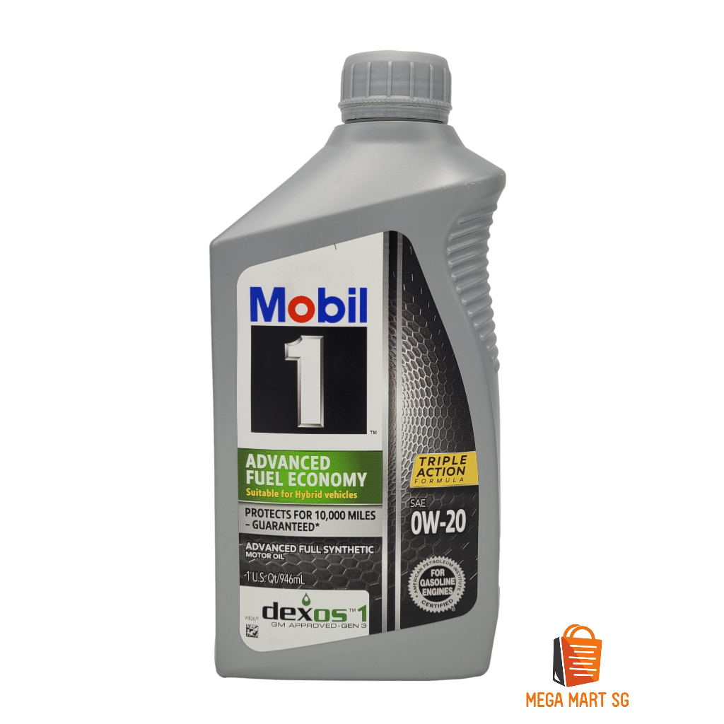 Mobil 1 Advanced Fuel Economy 0W20 Engine Oil 1 Quart (946ml) | Shopee ...