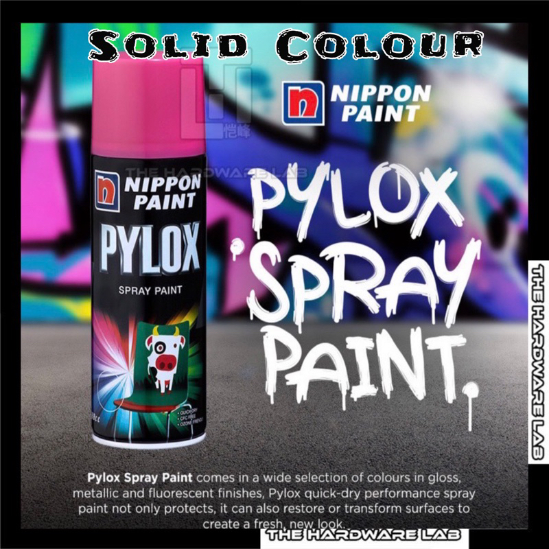 {The Hardware Lab}Nippon Paint Pylox Spray Paint(Solid Colour Only ...