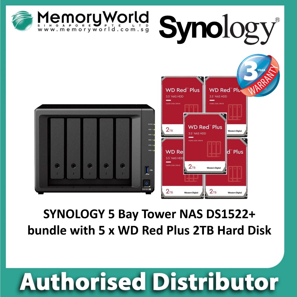 Synology DS423 4-Bay 16TB NAS w/ 4x4TB Red Plus Hard Drive Bundle
