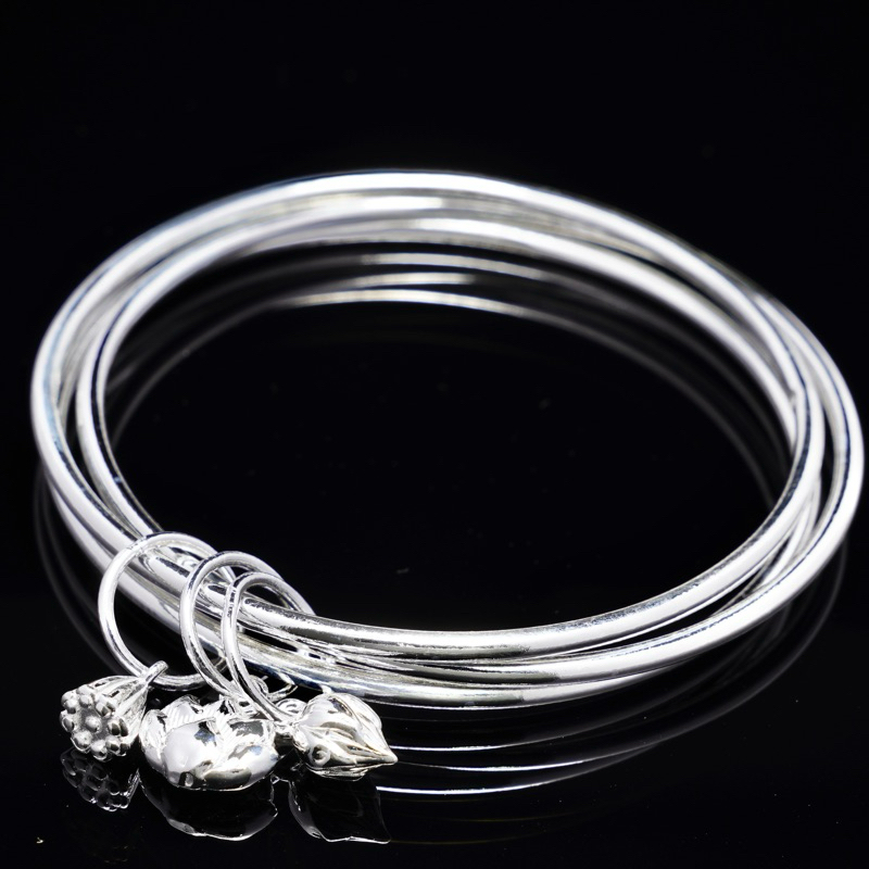 SG SHOP」Premium S999 Pure Silver Bangle（Adjustable）高品质S999纯