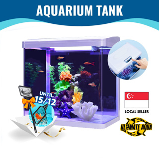 Resun] 18.9L/56.7L Ripples Premium Aquarium Glass Fish Tank (with