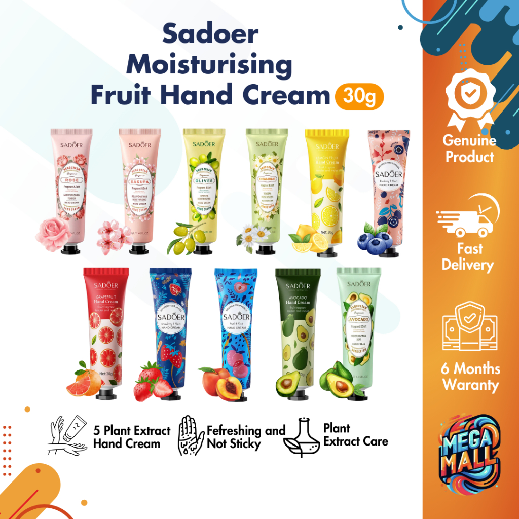 Sadoer Skin Softening Moisturizing Hand Cream 30g for All-Day Comfort ...