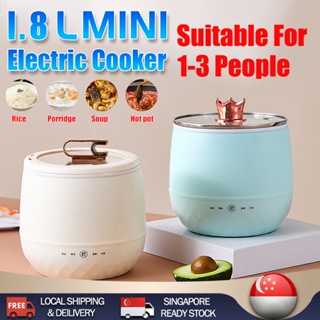 1.6L Capacity Electric Cooking Pot Portable Multi Functions Electric Cooker  With Steamer Household Mini Hot