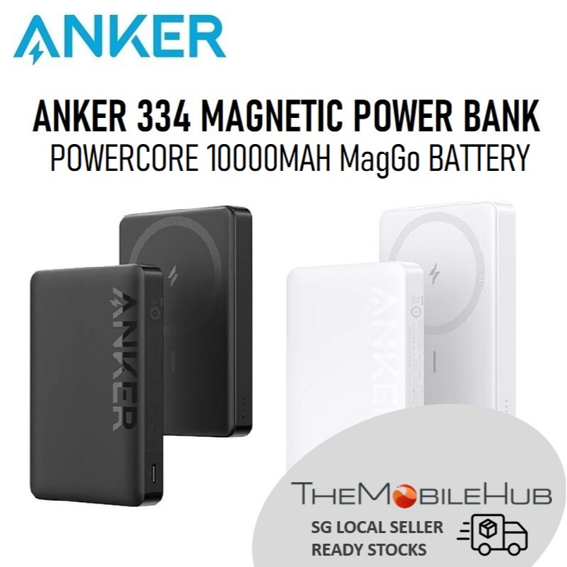 Anker 10000 mAh Wireless Power Bank with MagGo in Black