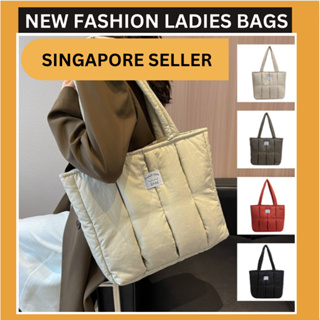 Women's Shoulder Bags Rhombus Embroidery Thread Underarm Bag Casual Large  Capacity Tote Bags Female Quilted Padded Crossbody Bag - Shoulder Bags -  AliExpress