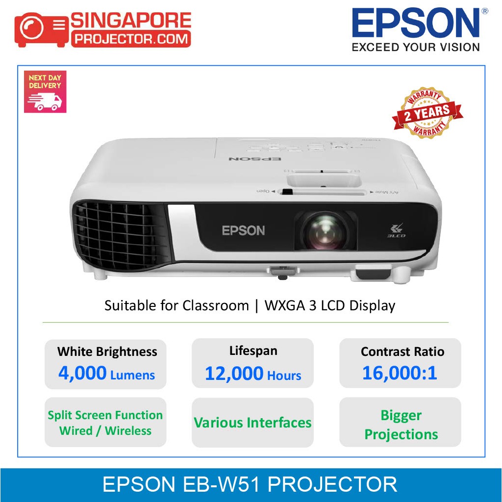 epson eb w51 wxga 3lcd projector