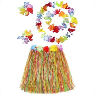 Elastic Hawaiian Hula Grass Skirt Flower Costume Set Necklace Wristband  Hair Pin Party Beach Dance Plastic Grass Short Skirt Fancy Dress - China  Party Dress and Grass Skirt price