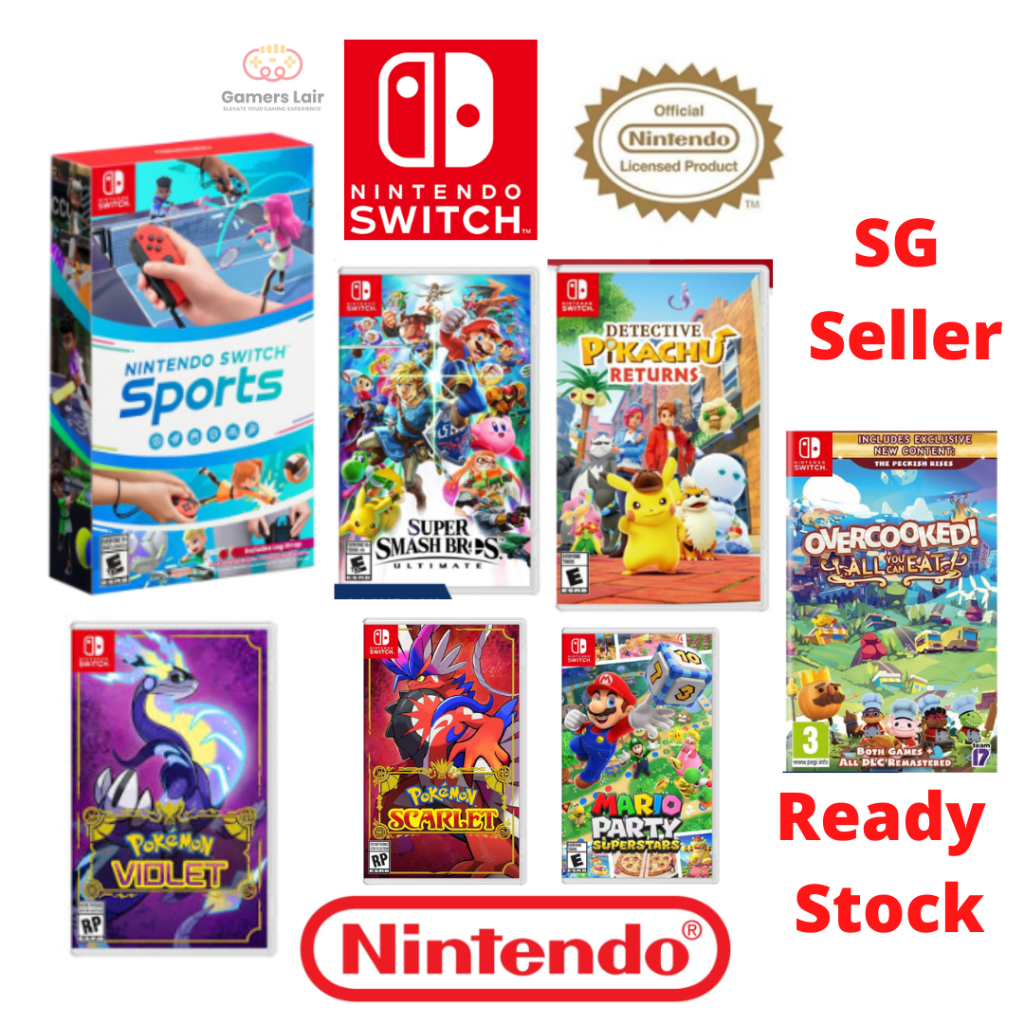 Nintendo Switch Games Mario/Pokemon/Overcook Many More | Shopee Singapore