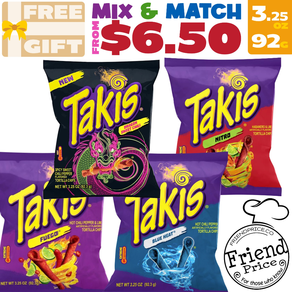 [SG Stock]Takis Fuego/ Blue Heat/ Nitro/ Dragon Tortilla Chips Direct