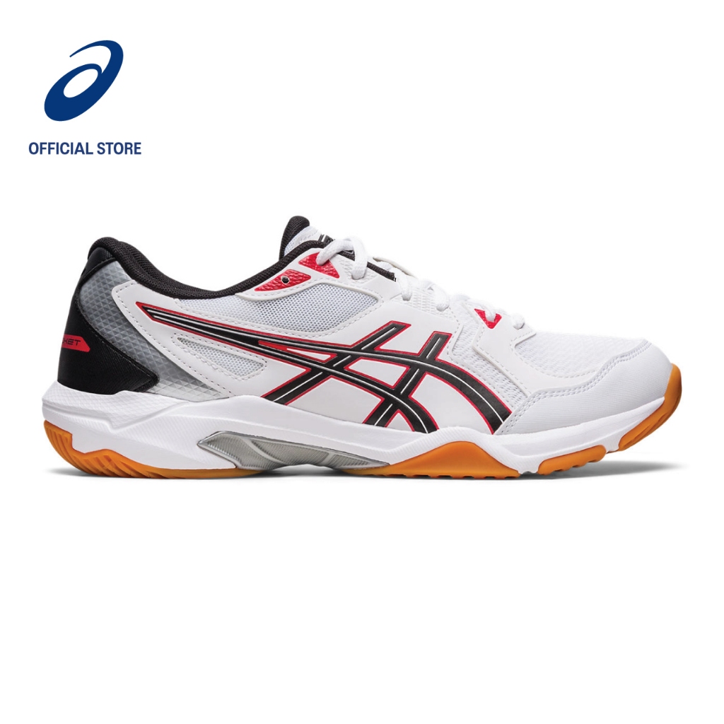 ASICS Men GEL ROCKET 10 Indoor Court Shoes in White Classic Red Shopee Singapore