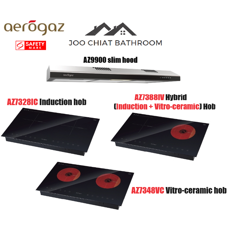 Aerogaz Hood and hob Induction Hybrid Vitro ceramic AZ7328IC AZ7388IV